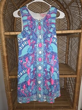 Lilly Pulitzer "Abigail" Shift Dress in the "Sea Jewels" print Size 4